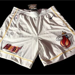 NEW Men’s 3XL Nike Dri-Fit NBA Miami Heat Swingman Shorts City Edition White NWT